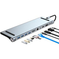 Slika proizvoda FastAsia USB-C - 4xUSB/CR/LAN/HDMI/VGA/PD/Audio