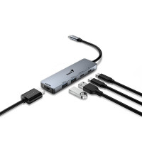 Slika Genius UH-500 5-in-1 USB Hub srebrni