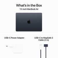 Slika MacBook Air 13,6" M3 Midnight 256GB - SRB MRXV3CR/A