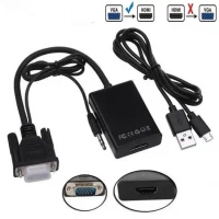 Slika Kettz konverter VGA na HDMI + AUX 3.5mm