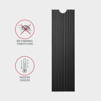 Slika Axagon CLR-M2L6 passiv M.2-SSD-2280 6 mm, Crni