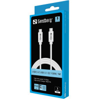 Slika Kabl Sandberg 136-53 USB-C na USB-C 100W PD 1m