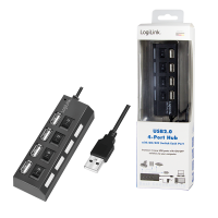 Slika Logilink USB 2.0 HUB, 4-port, On/Off
