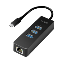 Slika proizvoda Logilink USB 3.2 Gen 1 Hub, 3-port, USB-C - Gigabit Ethernet