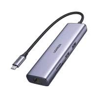 Slika Ugreen konverter Tip C 7/1 USB 3.0x2/Ethernet RJ45 /HDMI 4K 30HZ/PD 100W/SD/TF