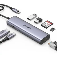 Slika proizvoda Ugreen konverter Tip C 7/1 USB 3.0x2/Ethernet RJ45 /HDMI 4K 30HZ/PD 100W/SD/TF