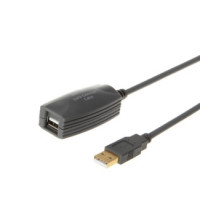 Slika proizvoda Kabl E-Green 2.0 USB A - USB A M/F 5m Produzni Crni (sa pojacivacem)