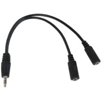 Slika proizvoda Kabl Gembird CCA-415-0.1M 3.5mm Stereo plug to 2x 3.5mm stereo socket 10cm Audio