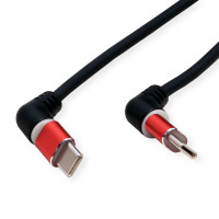 Slika proizvoda ROLINE 360° Rotation USB 2.0 Cable, C - C, M/M, 60W, Red Black, 2 m