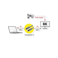 Slika proizvoda ROLINE Thunderbolt 4 Cable 40Gbit/s 100W C-C M/M passive crna 0.80 m