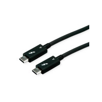 Slika ROLINE Thunderbolt 4 Cable 40Gbit/s 100W C-C M/M passive crna 0.80 m