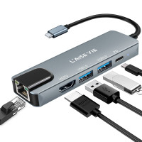Slika proizvoda Hub Type-c na HDMI Type C 2xUSB3.0 LAN (5 u 1)