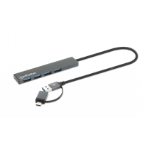 Slika Manhattan 181006 4xUSB-A 3.2/5Gbps/Crni