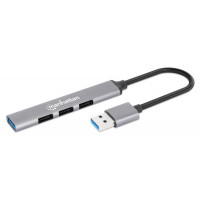 Slika proizvoda Manhattan 168427 3.0/3xUSB 2.0 480Mbps/1xUSB 3.0 5Gbps/sivi