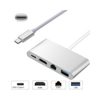 Slika proizvoda E-Green USB(C)-HDMI+LAN+USB3+USB(C) Silver