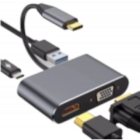 Slika proizvoda Stars Solutions USB-C na HDMI/VGA/USB/PD sivi