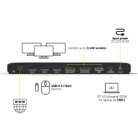 Slika Port Designs USB-C Docking station 2X4K 100W