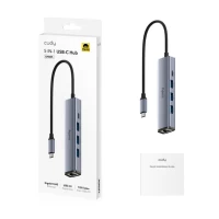 Slika Cudy UH605 USB Tip C-3xUSB 3.0+RJ45