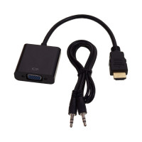 Slika proizvoda Adapter HDMI M - VGA F + 3.5mm M/F Linkom