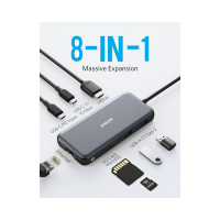 Slika Anker USB-C Data Hub 8u1 10Gbps crni