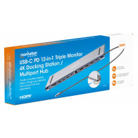 Slika Manhattan 12in1 USB-C 100W-2xHDMI/DP/GLAN/3xUSB/USB-C 190305