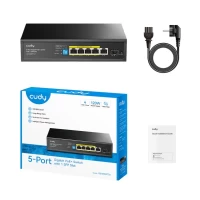 Slika Cudy GS1005PTS1 4xPoE+ sa 1 SFP port/120W