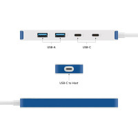 Slika Targus HyperDrive Flex 4 Port USB-C Combo Hub beli (HD5200BUGL)