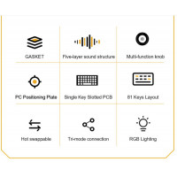 Slika Aula AU75 mehanicka Black/Orange