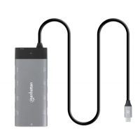 Slika Docking station Manhattan 130714 10in1 USB-C - 2xHDMI/5xUSB/LAN/PD 100W