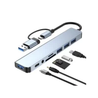 Slika proizvoda USB HUB USB3.0+TIP C na 4x USB 3.0+TIP C+SD/micro sd+autio metal