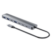 Slika Manhattan USB-C Male to Four USB-C Ports and Three USB-A Port
