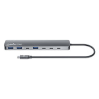 Slika Manhattan USB-C Male to Four USB-C Ports and Three USB-A Port