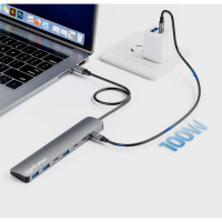 Slika Manhattan USB-C Male to Four USB-C Ports and Three USB-A Port