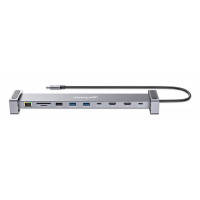 Slika Manhattan USB-C PD 10-in-1 Dual-HDMI Monitor Docking Station / Multiport Hub