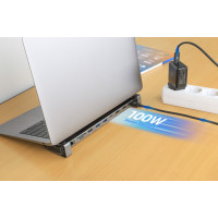 Slika Manhattan USB-C PD 10-in-1 Dual-HDMI Monitor Docking Station / Multiport Hub
