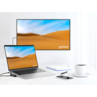 Slika Manhattan USB-C PD 10-in-1 Dual-HDMI Monitor Docking Station / Multiport Hub