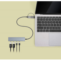 Slika Manhattan 4-Port USB 3.0 Type-C / Type-A Combo Hub 2x2