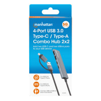 Slika Manhattan 4-Port USB 3.0 Type-C / Type-A Combo Hub 2x2