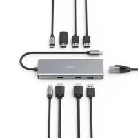 Slika Hama USB Hub 9 porta /2 x HDMI/USB-A/USB-/ LAN/RJ-45