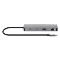 Slika Manhattan 190459 9in1 USB-C - 1xHDMI/5xUSB/LAN/CR/PD 100W
