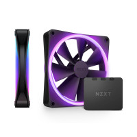 Slika NZXT F140 RGB Duo Twin Pack 140mm ventilator crni (RF-D14DF-B1)