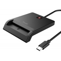 Slika Trust PRIMO USB-C DNI smart card reader/crna