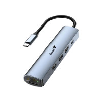 Slika proizvoda Genius UH-545 5-in-1 USB 3.0 Iron Grey Hub srebrni