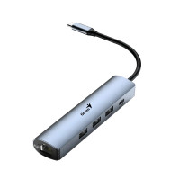 Slika Genius UH-545 5-in-1 USB 3.0 Iron Grey Hub srebrni