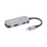Slika Manhattan USB-C to HDMI (4K@30Hz) 3-in-1 Docking with Power 130707