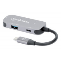 Slika Manhattan USB-C to HDMI (4K@30Hz) 3-in-1 Docking with Power 130707