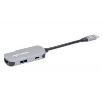 Slika Manhattan USB-C to HDMI (4K@30Hz) 3-in-1 Docking with Power 130707