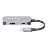 Slika Manhattan USB-C to HDMI (4K@30Hz) 3-in-1 Docking with Power 130707