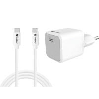 Slika proizvoda Sandberg 441-58 USB-C 20W Charger EU+USB-C>C, Incl. 1 m USB-C charge cable