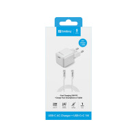 Slika Sandberg 441-58 USB-C 20W Charger EU+USB-C>C, Incl. 1 m USB-C charge cable